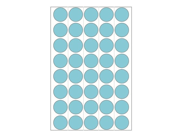 HERMA - Papir - permanent selvklebende - blå - 19 mm runde 1280 etikett(er) (32 ark x 40) runde etiketter