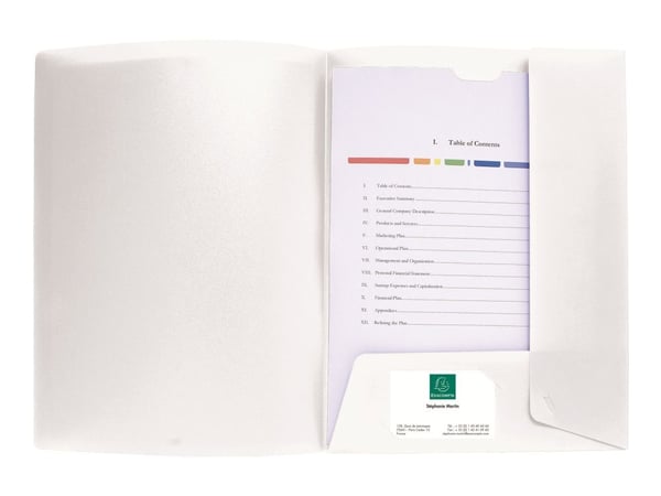 Exacompta Kreacover - 2-fliksfolder - for A4 (210 x 297 mm) - hvit