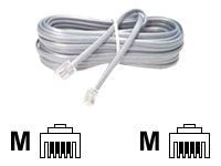 MicroConnect Modular - Telefonkabel - RJ-11 (hann) til RJ-11 (hann) - 2 m