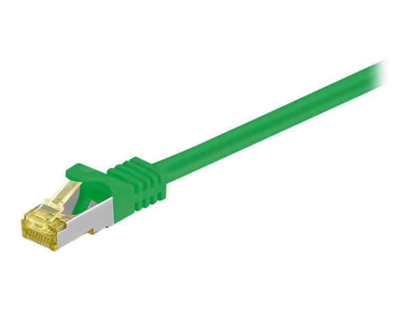 goobay - Liitäntäjohto - RJ-45 (uros) RJ-45 (uros) - 50 cm - SFTP, PiMF - CAT 7 - muotoiltu - vihreä