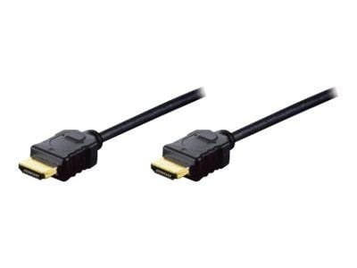 DIGITUS - HDMI-kabel med Ethernet - HDMI hann til HDMI hann - 10 m - trippel beskyttelse - svart