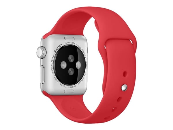 Apple 38mm Sport Band - ranneke älykellolle - punainen - Watch Hermès Series 7, Hermès Series 9, SE 3, Series 10, Series 11, Series 8, Series 9, Se...