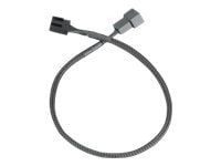 Akasa PWM fan extension cable, 0,3 m, 4-pin PWM, 4-pin PWM, Nikkeli, Musta, 80 mm