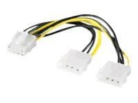 MicroConnect - Virtalähdesovitin - 4-PIN sisäinen virta (uros) 8-pinniseen PCIe-virtalähteeseen (naaras)