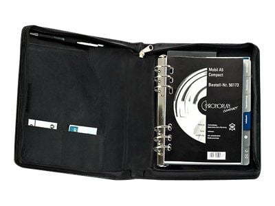 Chronoplan Compact Mobil - Organiserare - A5 (148 x 210 mm) - svart - nappaskinn, kohudsläder