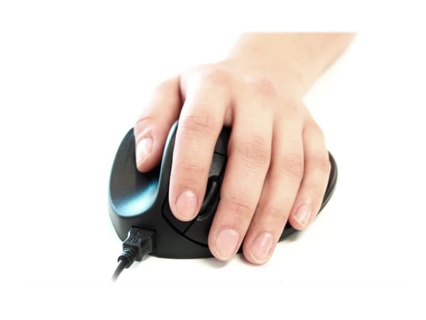 Bakker Elkhuizen Hippus Medium - Mus - høyrehendt - 2 knapper - kablet - USB - svart