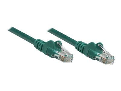 Intellinet Network Patch Cable, Cat5e, 0.5m, Green, CCA, U/UTP, PVC, RJ45, Gold Plated Contacts, Snagless, Booted, Lifetime Warranty, Polybag - Kob...