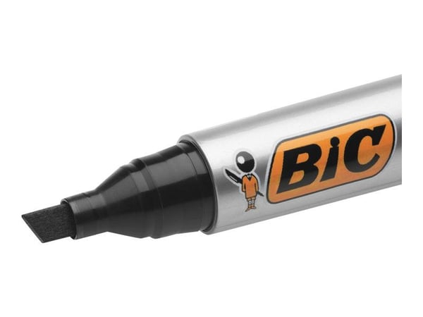 BIC Marking 2300, Musta, Taltan pää, Musta, Harmaa, 3,1 mm, 5,3 mm, Lastulevy, Lasi, Metalli, Paperi, Muovi
