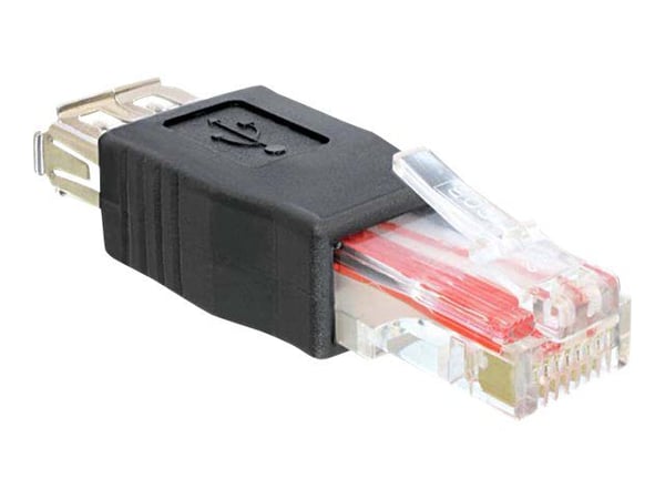 DeLOCK - USB-sovitin - RJ-45 (han) til USB (hun) - lajittelu DeLOCK - USB-sovitin - RJ-45 (han) til USB (hun) - lajittelu