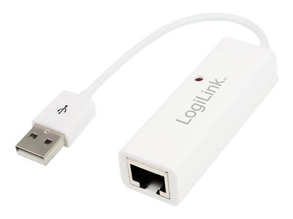 LogiLink Fast Ethernet USB 2.0 till RJ45-adapter - Nätverksadapter - USB 2.0 - 10/100 Ethernet