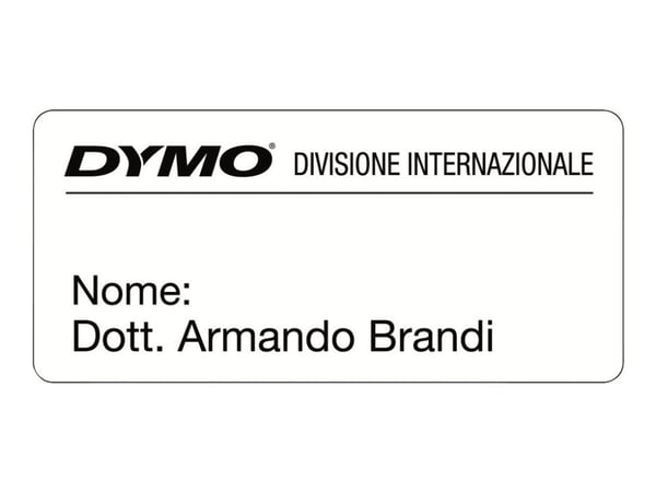 DYMO LabelWriter - Hvit - 89 x 41 mm 300 etikett(er) (1 rull(er) x 300) etiketter til navneplater - for DYMO LabelWriter