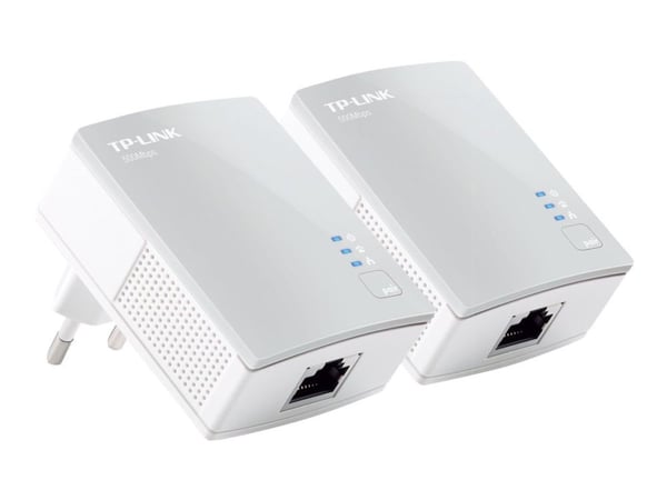 TP-Link TL-PA4010 KIT - Starter Kit - strømlinjeadaptersett HomePlug AV (HPAV) - veggpluggbar (en pakke 2)