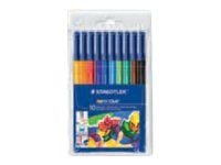STAEDTLER Noris Club 326 - Fibertuppenn - assorterte farger - vannbasert matfargeblekk - 1 mm (en pakke 10)
