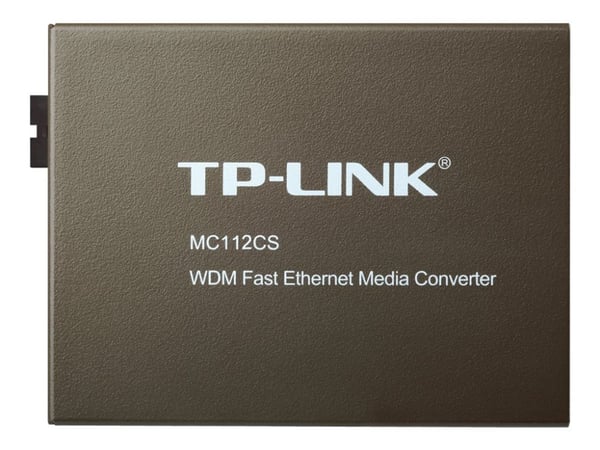 TP-Link MC112CS - Fibermedieomformer - 100Mb LAN - 10Base-T, 100Base-FX, 100Base-TX - RJ-45 / SC-enkeltmodus - opp til 20 km - 1310 (TX) / 1550 (RX...