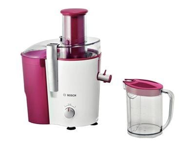 Bosch MES25C0 - Juicemaskin - 1.25 liter - 700 W - hvitt/kirsebærfarget hus