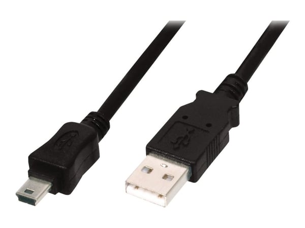 ASSMANN - USB-kaapeli - USB (han) til mini-USB type B (han) - USB 2.0 - 1 m - formet - lajittelu