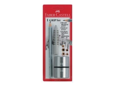 Blyant Faber-Castell Jumbo Grip Trio - inkl. blyantsspidser og viskelæder