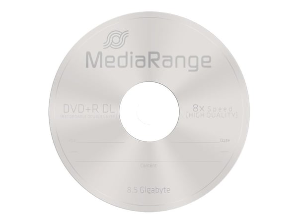 MediaRange - 25 x DVD+R DL - 8.5 GB (240 min) 8x - spindel