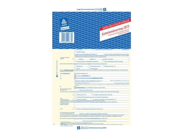 Avery Zweckform - Samlet leieavtale for leiligheter og hus - A4 (210 x 297 mm) - karbonfri