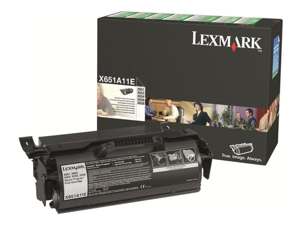 Lexmark X651A11E, 7000 sivua, Musta, 1 kpl