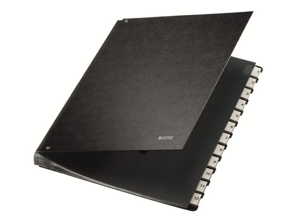 Leitz - Klassifikasjonsmappe - 12 deler - fortrykt: 1-12 - for A4 (210 x 297 mm) - med fliker