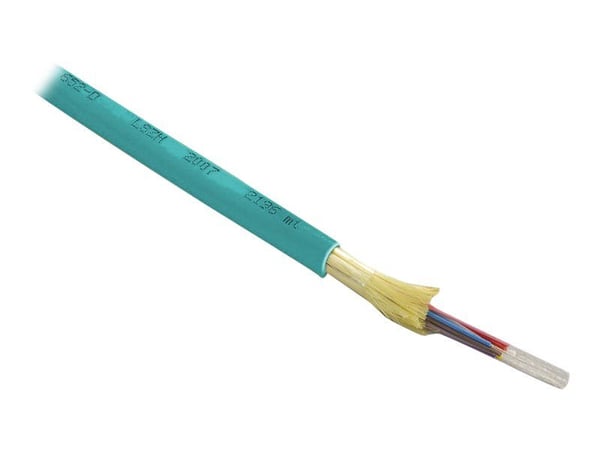 DIGITUS Professional Installation Cable - Samlet kabel - 1 m - 1 m - fiberoptisk - 50 / 125 mikroner - OM3 - halogenfri, utendørs - turkis