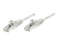 Intellinet - Koblingskabel - RJ-45 (hann) til RJ-45 (hann) - UTP - CAT 6 - formstøpt, uten hindringer - hvit