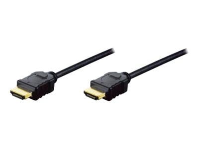 ASSMANN - HDMI-kabel med Ethernet - HDMI hann til HDMI hann - 5 m - dobbeltisolert - svart - formstøpt