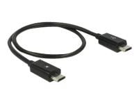Delock Power Sharing Cable - USB-kabel - Micro-USB type B (hann) til Micro-USB type B (hann) - USB 2.0 OTG - 30 cm - svart