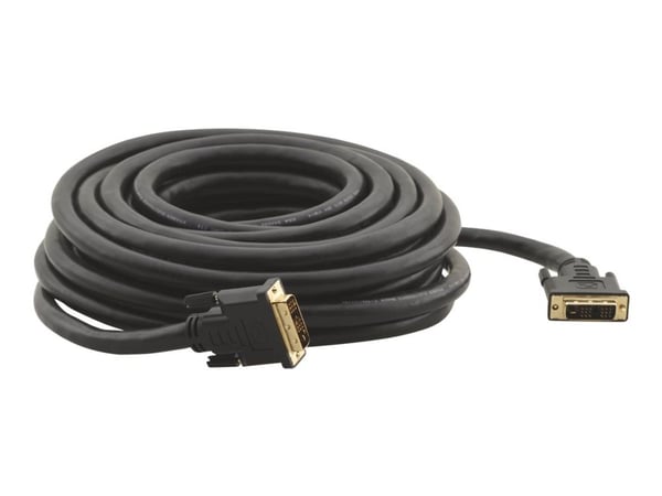 Kramer C-DM/DM/XL Series - DVI-kabel - enkeltlenke - DVI-D (hann) til DVI-D (hann) - 7.6 m - tommelskruer - svart