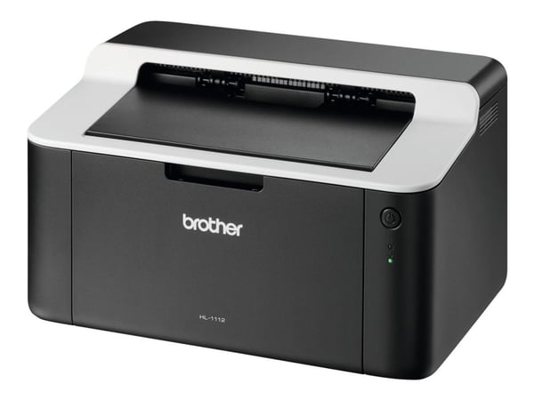 Brother HL-1112 - Skrivare - svartvit - laser - A4/Legal - 2400 x 600 dpi - upp till 20 sidor/minut - kapacitet: 150 ark - USB 2.0 - grå, svart