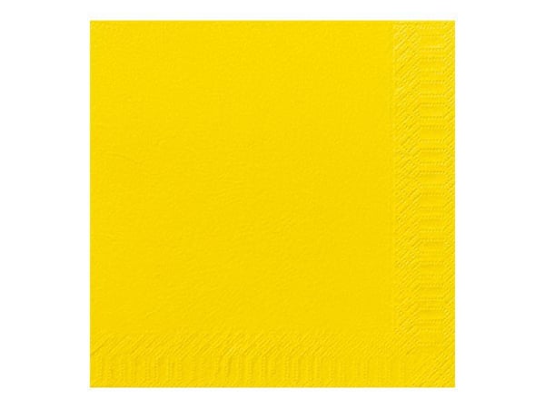 Duni - Servett - Storlek 40 x 40 cm - engångsvara - gul (paket om 125)
