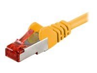 goobay - Nettverkskabel - RJ-45 (hann) til RJ-45 (hann) - 2 m - trådpar i metallfolie (PiMF) - CAT 6 - halogenfri, formstøpt - gul