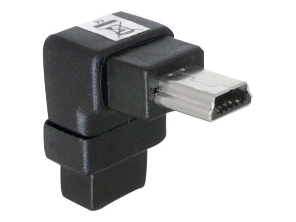 DeLOCK Adapter USB-B mini, USB-B mini 5-pin, USB-B mini 5-pin, Musta