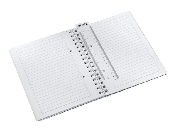 Leitz WOW - Kollegieblock - trådbunden - A5 (148 x 210 mm) - 80 ark - linjerad - metalliskt rosa - polypropylen (PP)