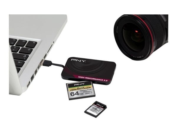 PNY High Performance Reader 3.0 - Kortläsare (Multiformat) - USB 3.0