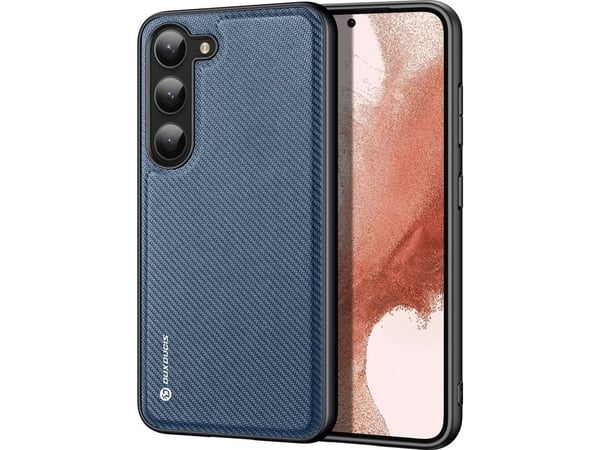Dux Ducis Fino-etuiet til Samsung Galaxy S23+ med silikonramme blå