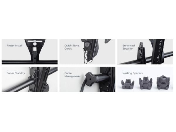Chief Fusion Medium Fixed Display Wall Mount - For Displays 32-65" - Black - Monteringssett (2 grensesnittsbøyler, fast veggfeste) - for LCD-skjerm...