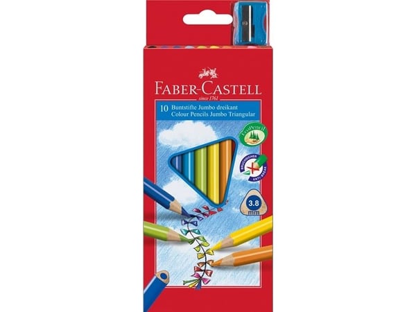 Faber-Castell fargeblyanter TrAljkÄ…tne Junior Grip 10 farger Alw