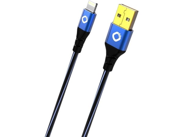 OEHLBACH D1C9321, 0,5 m, USB A, Lightning, USB 2.0, 0,48 Gbit/sek, Svart, Blå
