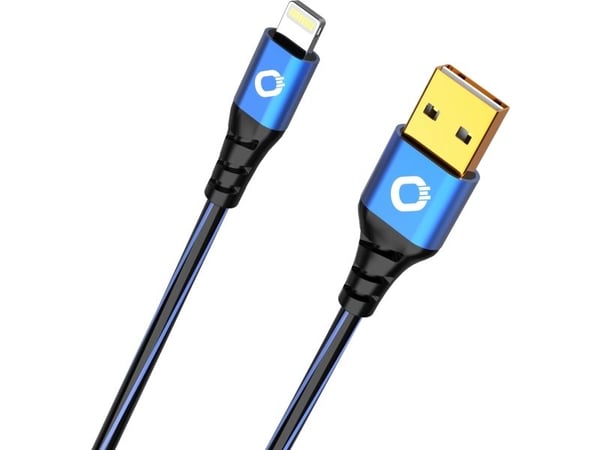 OEHLBACH D1C9321, 0,5 m, USB A, Lightning, USB 2.0, 0,48 Gbit/sek, Svart, Blå
