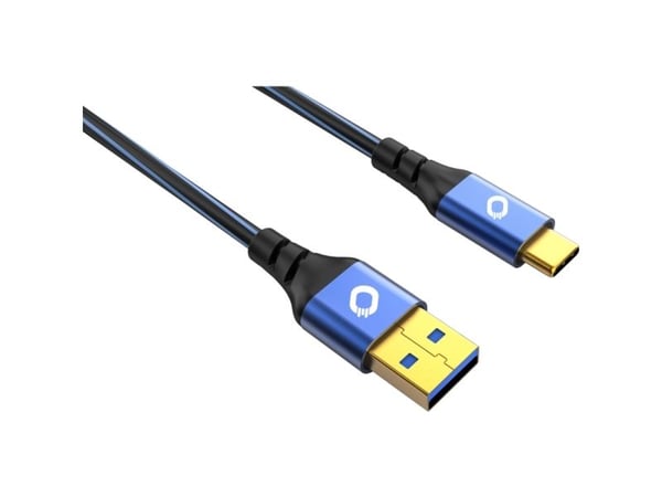 OEHLBACH Plus C3, 3 m, USB A, USB C, USB 3.2 Gen 1 (3.1 Gen 1), Svart, Blå