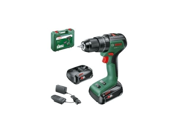 Bosch AKKUSLAGBOREMASKINE UNIV 18V-60 2X2,0AH 2X2,0AH