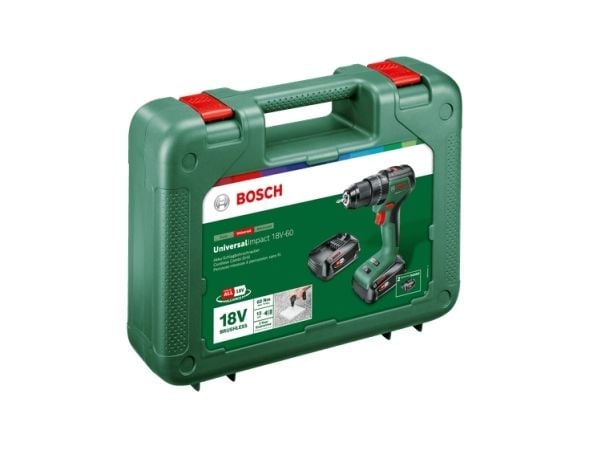 Bosch AKKUSLAGBOREMASKINE UNIV 18V-60 2X2,0AH 2X2,0AH