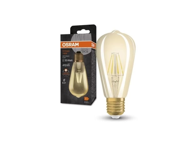 Osram 4099854091377, 4 W, 35 W, E27, 410 lm, 15000 timer, Varm komfort