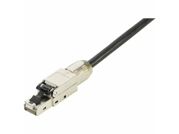 Renkforce RF-5264732, 60 m, Cat6a, S/FTP (S-STP), RJ-45, RJ-45, Sort