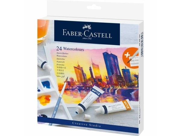 Faber-Castell 169624, Multi, Vann-maling, Puré, 9 ml, 24 stykker