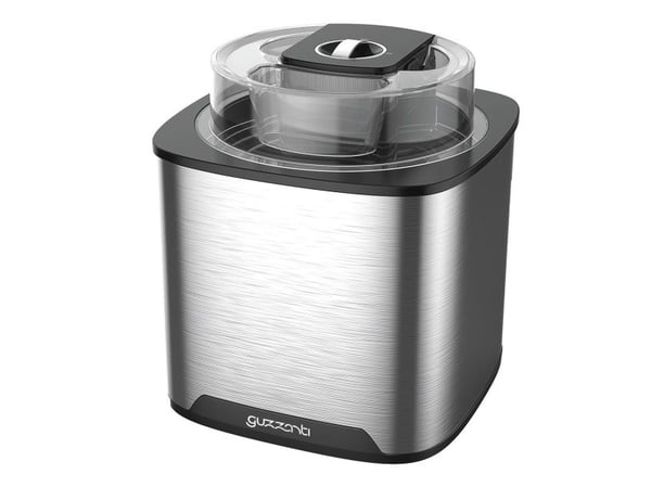 Guzzanti GZ 159, Jäätelöpirtelökone, 2 L, 45 min, 1 kulhoa, 12 W, Musta, Ruostumaton teräs