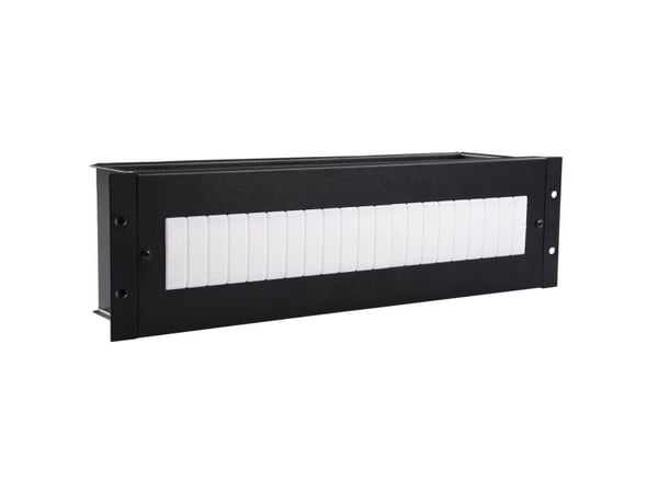 Lanview by Logon - Rack DIN rail panel - skapmonterbar - svart, RAL 9005 - 3U - 19"