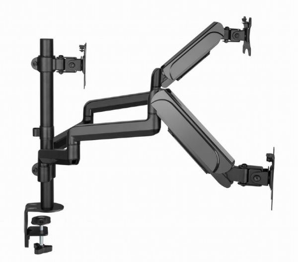 Gembird MA-DA3-01 - Monteringssett (justerbar monitorarm) - full bevegelse - for 3 skjermer - aluminium, stål, plastikk - svart - skjermstørrelse: ...